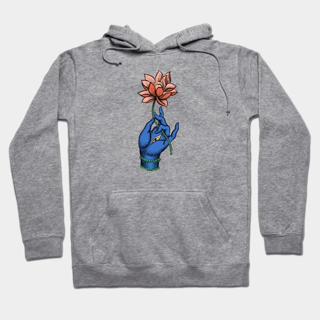 Lotus hand Hoodie by leojohnart@gmail.com